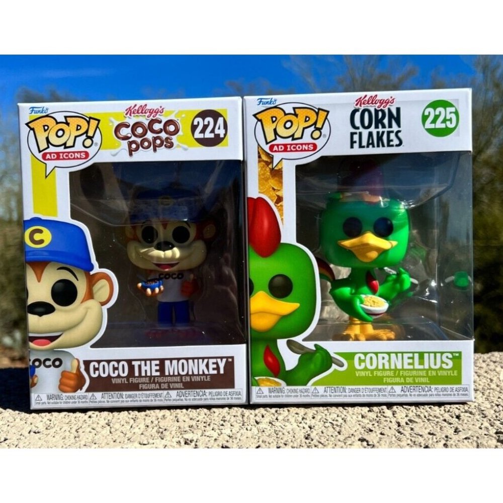 Funko Pop Ad Icon Kelloggs Coco Pops-Corn Flakes-Coco Monkey (224) Cornelius(225
